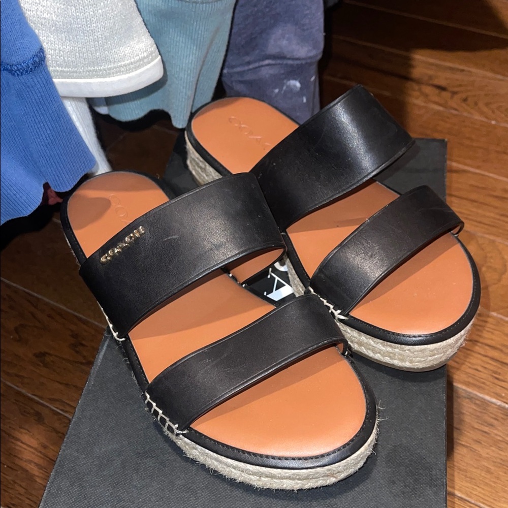 Coach Franca Leather Espadrille